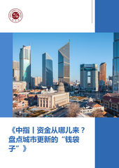 《中指丨资金从哪儿来？盘点城市更新的“钱袋子”》